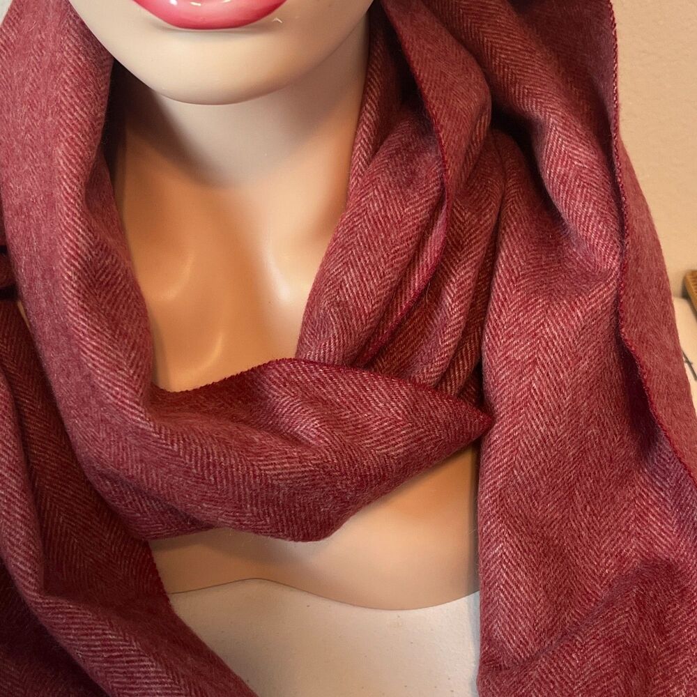 Mark & Graham Cashmere Rectangular Monogramme Fri… - image 2